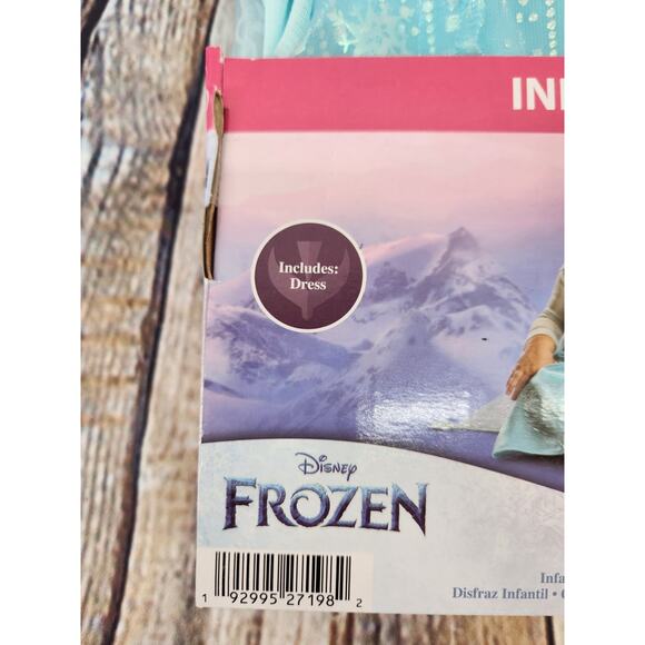 NEW DISNEY FROZEN ELSA COSTUME INFANTS SIZE 12-18 MONTHS-INCLUDES DRESS-DISGUISE - Picture 3 of 5